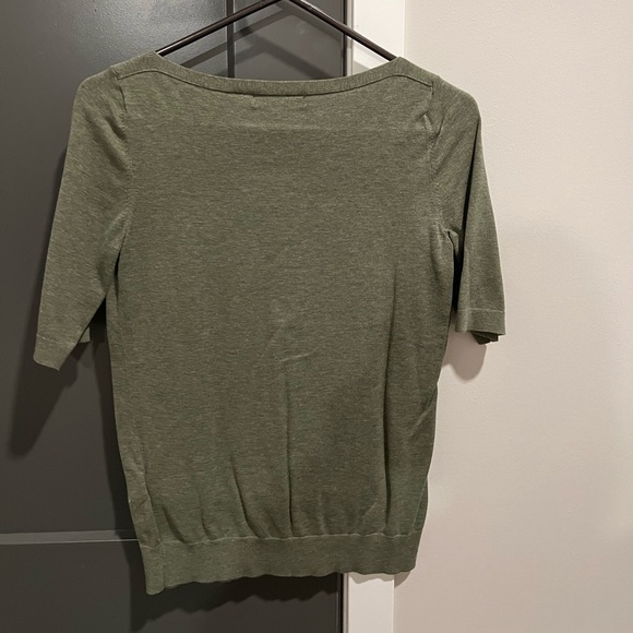 Banana Republic Army Green Stretch Cotton Shirt - XS - Picture 3 of 3